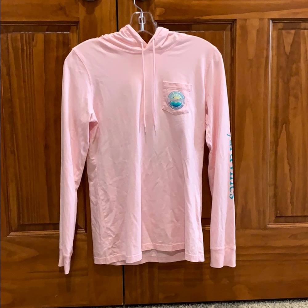 Vineyard Vines Pink Long-Sleeve Hoodie Tee